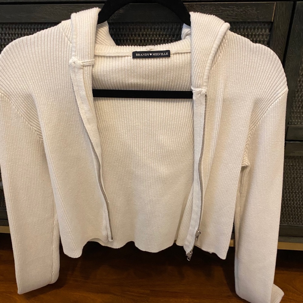Brandy Melville Ribbed Hoodie